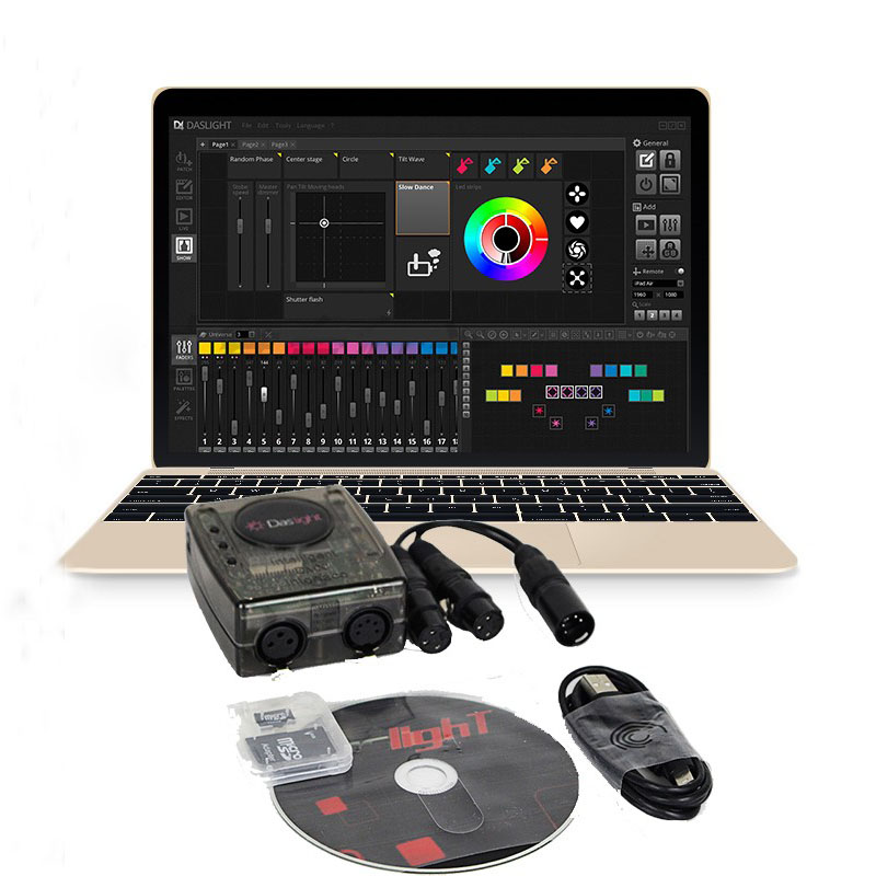 DVC4 Daslight DMX Master USB Lighting Interface Software Stage Lighting LED Controller